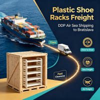 Logistique porte-à-porte DDP par voie aérienne et maritime depuis Yiwu, Chine, pour les supports à chaussures en plastique rigide, expédition vers Bratislava, Slovaquie