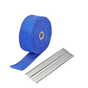 Envoltura de escape automática de <span class=keywords><strong>2</strong></span> pulgadas para motocicleta, manguera de fibra de vidrio de titanio de 16 pies, manga enrollable de protección térmica - Product Image 3