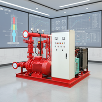 Système de pompage incendie 500 GPM 3CF EDJ avec pompe à corps divisé, diesel et pompe jockey, non certifié UL/FM