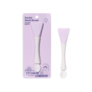 Pinceau applicateur de masque en silicone double extrémité LMLTOP, pointe plate pour application de masque facial avec cuillère de mélange LLT36 - Product Image 1
