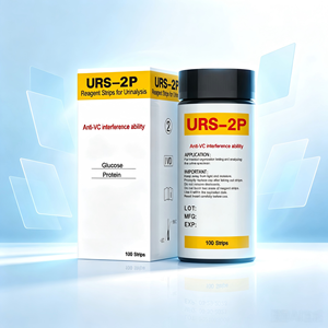 Bandelettes <span class=keywords><strong>de</strong></span> <span class=keywords><strong>test</strong></span> urinaire URS-2P 2 paramètres : Glucose et Protéines – Réactifs d'analyse urinaire pour usage domestique et clinique, <span class=keywords><strong>test</strong></span> du diabète et des reins - Product Image 2
