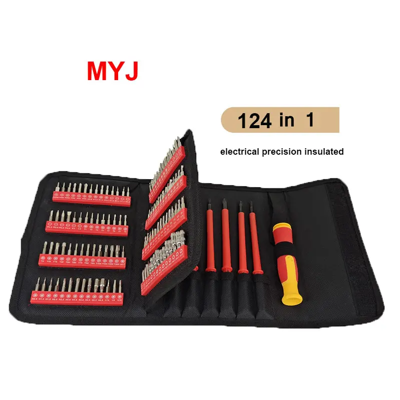 124 multi-function 3.5mm electrical precision insulated screwdriver set