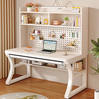 Bibliothèque intégrée moderne planche perforée en bois massif bureau bureau pour étudiant étude maison chambre ordinateur bureau