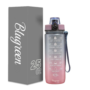 Personalised Eco Friendly 1000ml BPA Free Motivational Time <strong>Tracker</strong> Tritan Camping Sports <strong>Water</strong> <strong>Bottle</strong> with Straw - Product Image 1