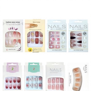 Faux Ongles Courts à Pression ZJ – Vente en Gros, Haute Qualité, 24 Pièces, Acrylique, Luxe, Étiquette Privée, Emballage Fournisseur French Tip - Product Image 1