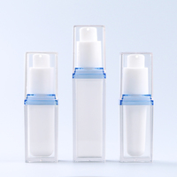 5 bouteilles à pompe de 30ML 60ML, flacons d'emballage vide, carrés, en plastique, pour crème Pet, Lotion cosmétique