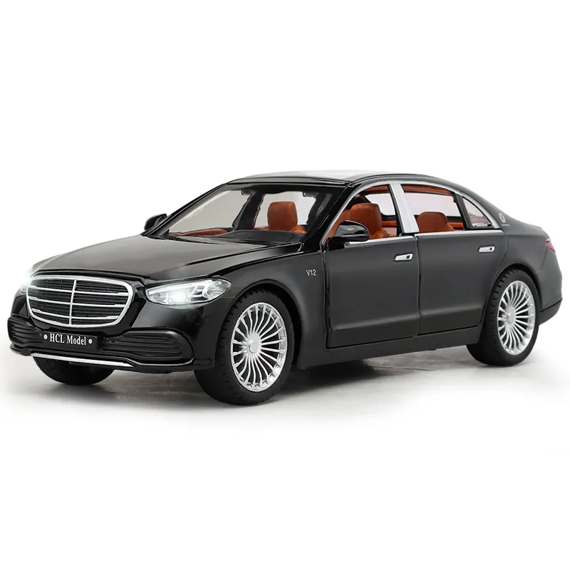 Hot Selling 1/22 Benz Diecast Miniature Model Alloy Pull Back Car Die Cast Metal Toys Light Sound High Quality Maker