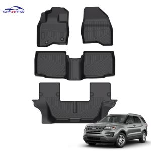Tapetes para Auto de Estilo Contemporáneo, Alfombrillas Resistentes a la Nieve y a la Suciedad, Juego de 4 Piezas para <span class=keywords><strong>Ford</strong></span> <span class=keywords><strong>Explorer</strong></span> de 7 Asientos 2015-2019 - Product Image 1