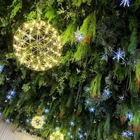 Vente en gros d'hôtel restaurant hall toit vert fausse feuille herbe panneau mural verdure plafond artificiel feuilles suspendues décor végétal