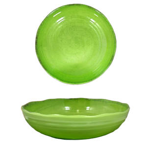 Assiette creuse en mélamine vert poivron DIAM. 20CM - Product Image 1