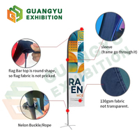 Haute qualité transfert de chaleur Polyester personnalisé publicité bannières volantes larme plume drapeau bannière activité drapeaux plage drapeau