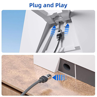Adaptateur de câble Ethernet de haute qualité Starlink Gen 3 V4 0,3 m Connecteur RJ45 Adaptateur Ethernet pour accessoires de jeu Starlink Gen 3