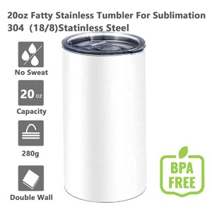 Gobelets à café gras à bouche droite en acier inoxydable à double paroi de 20oz avec couvercle - Product Image 4