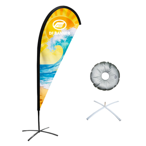 Bandera de Playa Rectangular de Poliéster con Impresión Digital a Todo Color Vibrante FEAMONT, Asta de Aluminio para Marcadores de Campos de Golf, Eventos Escolares - Product Image 1