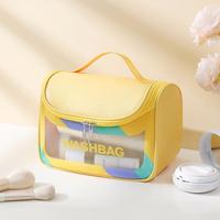 Grote Pvc Cosmetische Case Met Fruit Patroon Rits Sluiting Waterpoof Handheld Reis Toilettas Zakelijke Make-Up