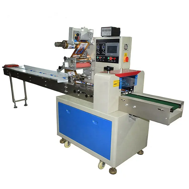 Automatic Horizontal Small Bread Cake Biscuit Cookies Flow Food Packing Machine Price