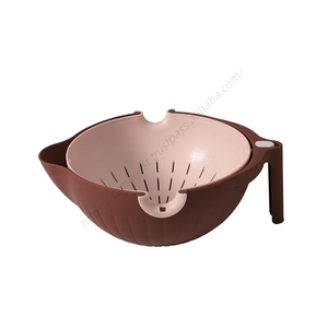 Panier de lavage double couche en plastique WHY318 pour fruits et légumes, passoire de cuisine, bol égouttoir pour aliments - Vente en gros - Product Image 1