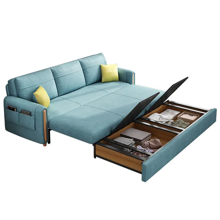 Modern tasarım fonksiyonel kumaş katlanır uyku uzanma kanepesi yatak ahşap kanepe Cum yatak depolama duvar yatak oturma odası kanepeleri