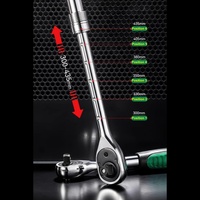 Jeu de clés à cliquet télescopiques à dégagement rapide, 3 pièces, couleur verte/rouge, 1/4 ", 3/8 ", 1/2 ", kit d'outils manuels pour réparation automobile
