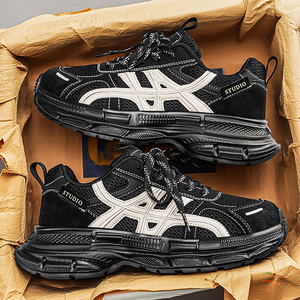 Zapatos de Lujo para Hombre, Zapatillas de Alta Calidad, Empaque de Caja de Lujo, Zapatos Deportivos de Cuero Casuales para Papá que Aumentan la Estatura - Product Image 5