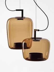 Bắc Âu Thiết Kế Hiện Đại Phong Cách Gradient Khói Màu Grey & Hổ Phách Bóng Thủy Tinh LED Mặt Dây Chuyền Nhà & Văn Phòng Ánh Sáng Lịch Thi Đấu - Product Image 5