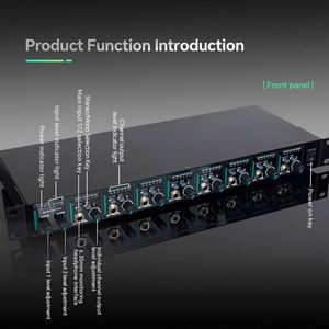 <span class=keywords><strong>Amplificateur</strong></span> de distribution d'écouteurs professionnel 1u 8 canaux HA800 V2 pour scène, studio et moniteur - Product Image 6