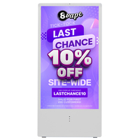 Monitores portátiles de 43 pulgadas con batería de litio, póster Digital móvil para exteriores, pantalla LCD, quiosco de publicidad, señalización Digital
