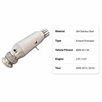 Tuyaux d'échappement en acier inoxydable personnalisés LK avec catalyseur, collecteur avant haute performance de 3 pouces pour BMW X5 X6 2.0T 3.0T 2009-2013 2014