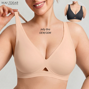 Wholesale Plus Size Full Coverage Hide Back Fat Adjustable <strong>Wireless</strong> Seamless Comfortable Wide Straps <strong>Push</strong> <strong>up</strong> <strong>Bra</strong> for Women - Product Image 1