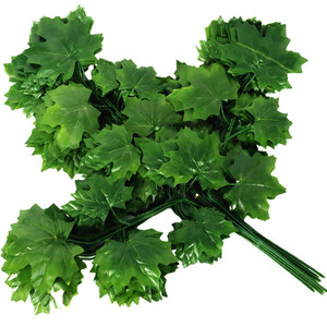 Bouquet de feuilles d'érable artificielles 30cm-100cm, fleurs en soie, décoration intérieure, verdure - Product Image 1