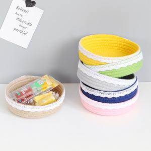 Panier de rangement amovible en feutre pour la garderie, mini paniers décoratifs tissés en forme d'animaux pour Pâques, grands paniers avec couvercles, panier de mariage avec dentelle - Product Image 2