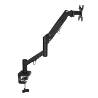 Bras de moniteur à ressort à gaz unique, vente chaude, écran de 13 à 32 pouces, réglage de la hauteur libre, prend en charge la rotation multi-angles, support de moniteur