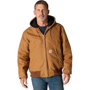 American Style Best Seller 12OZ Duck <strong>Canvas</strong> Quilted Lining <strong>Jacket</strong> Waterproof Fabric <strong>Men's</strong> Winter <strong>Jacket</strong> - Product Image 1