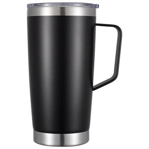 Custom 20Oz Eco-Friendly Powder Coated Double Wall Stainless Steel Vacuum Insulated <b>Hot</b>/<b>Cold</b> Tumbler With Handle - Product Image 3