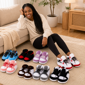 Wholesale Bread Toe Sneaker Slippers Dunk High Kicks Sport Slippers Trainers Sneakers Cotton <strong>Shoes</strong> - Product Image 2
