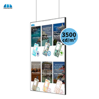 Pantalla LCD para Ventana Semi Exterior de 3500 Nits CMS, Letrero Digital de Alta Luminosidad para Farmacias y Tiendas