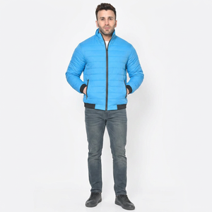 Veste matelassée d'hiver respirante à col rond et fermeture éclair pour homme grande taille haute performance, rembourrage 100 % polyester - Product Image 1