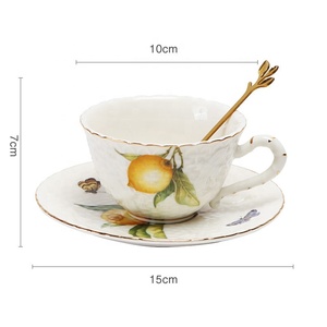 ถ้วยชาและจานรองลายต้นเลมอนสไตล์ยุโรป ราคาประหยัด - Product Image 5