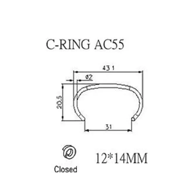 C1 43MM çin üretici galvanizli c-ring yatak zımba, profesyonel bükümlü halka C halka raptiye
