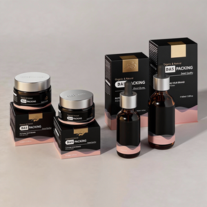 Flacons compte-gouttes en verre pour huile à barbe cosmétique OEM personnalisés, givrés noirs, 20 ml et 50 ml, sérum, 30 ml d'huile - Product Image 5