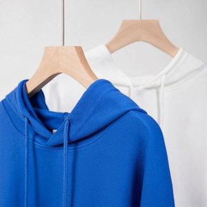 H5573 Manufacturer Wholesale Custom Twill 350 Gsm Cotton Blends <b>Drop</b> Shoulder Blank Hoodies - Product Image 3