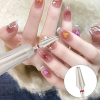 Vente en gros de forets à ongles professionnels Evolisse 5 en 1 en carbure de tungstène, design flamme volcanique, pour l'élimination de l'acrylique/du gel, à domicile ou en salon