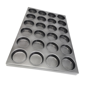 Vendita calda 16 18 24 tazze stampo rotondo in ghisa in Silicone PTFE rivestimento antiaderente per Cupcake <span class=keywords><strong>teglia</strong></span> per cottura alimentare commerciale - Product Image 2