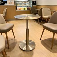 Table Ronde Moderne en Acier Inoxydable pour Restaurants Commerciaux, Salons de Thé et Cafés, Utilisation Extérieure, Durable et Résistante à l'Eau