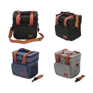 Paquete de 12 Bolsas de Plástico Aisladas Clásicas de 10"X10"X8" para Entrega de Alimentos, con Asa, Diseño con Logotipo Personalizado, para Uso en Exteriores y Almacenamiento - Product Image 1