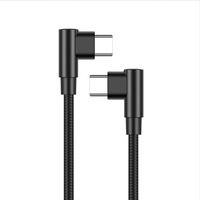 3A PD 60W Codo Cable USB C Cable de carga rápida Tipo C a tipo C Cable DE DATOS Carga rápida para teléfono celular