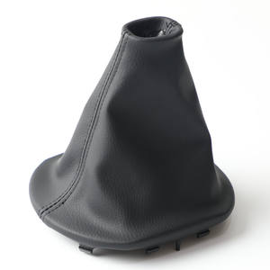 Cubierta de bota de engranaje para <span class=keywords><strong>KIA</strong></span> <span class=keywords><strong>Sportage</strong></span>, cubierta negra de cuero PU para palanca de cambios Manual, antipolvo, nueva - Product Image 3