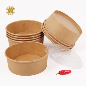 Custom Disposable Salad <b>Paper</b> <b>Box</b> Packaging Food Grade Kraft <b>Paper</b> <b>Box</b> - Product Image 2
