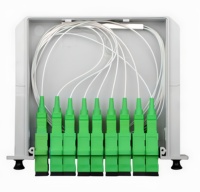Optical PLC Splitter 1x8 Plug-in Fiber Splitter ABS kotak SC APC konektor tipe kaset