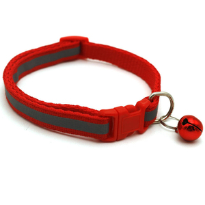 Colliers réfléchissants pour chats, 12 couleurs, pour femelles et mâles, avec clochette, vente en gros à prix réduit - Product Image 2